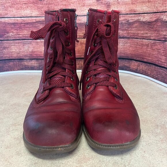 Kodiak Red Leather Combat Moto Ankle Waterproof Boot - Picture 2 of 16